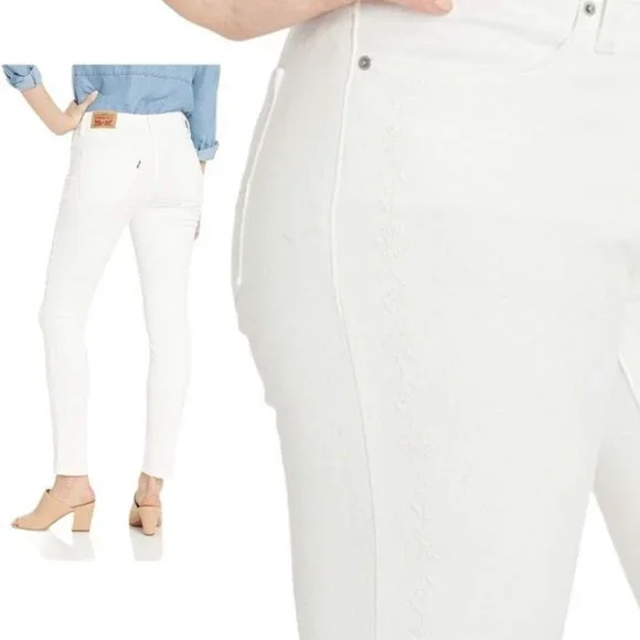 Levi's Women's Crisp White Skinny Jeans - Picture 11 of 11